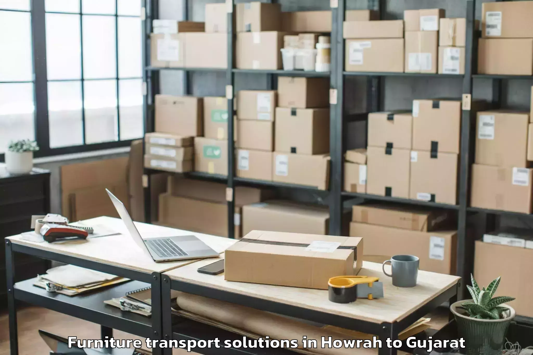 Expert Howrah to Kalol Gujarat Furniture Transport Solutions